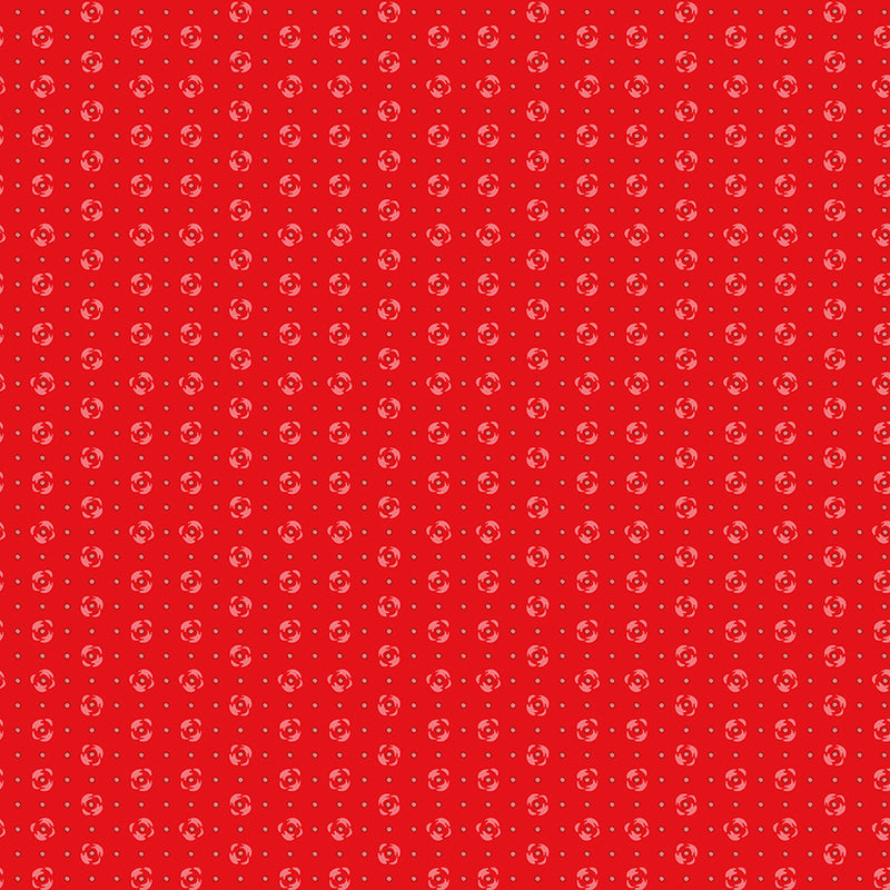 Basin Feedsacks Quilt Fabric - Dots in Red - C12291-RED