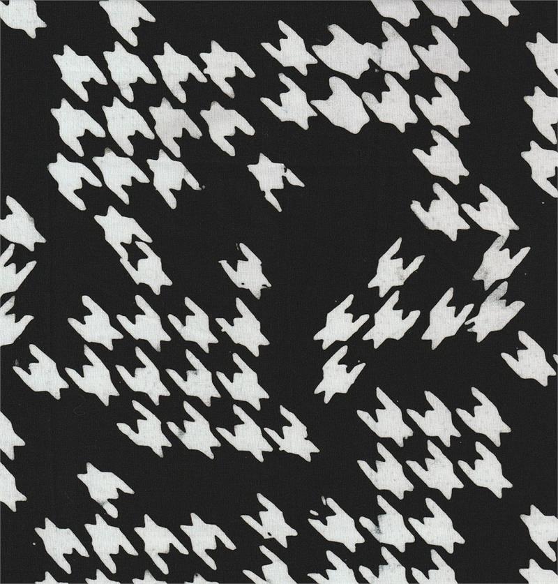 Batik Textiles Quilt Fabric - Houndstooth in Black/White - 5618