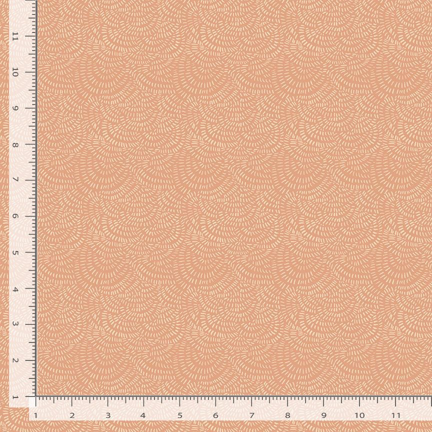Birdsong Quilt Fabric - Crimp Blender in Autumn Orange/Peach - STELLA-DRR2293 AUTUMN
