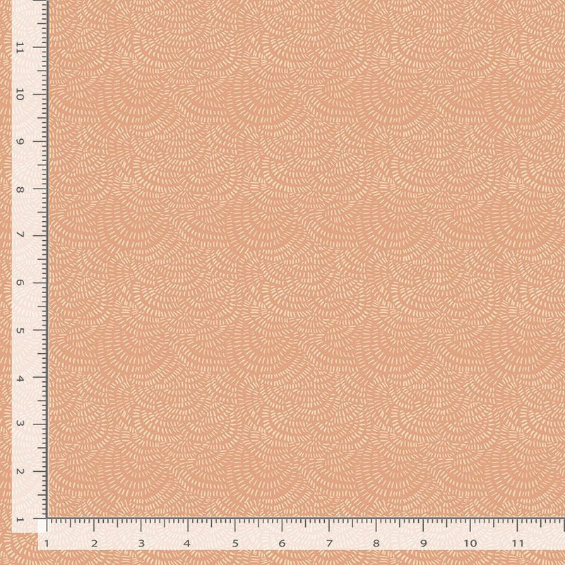 Birdsong Quilt Fabric - Crimp Blender in Autumn Orange/Peach - STELLA-DRR2293 AUTUMN