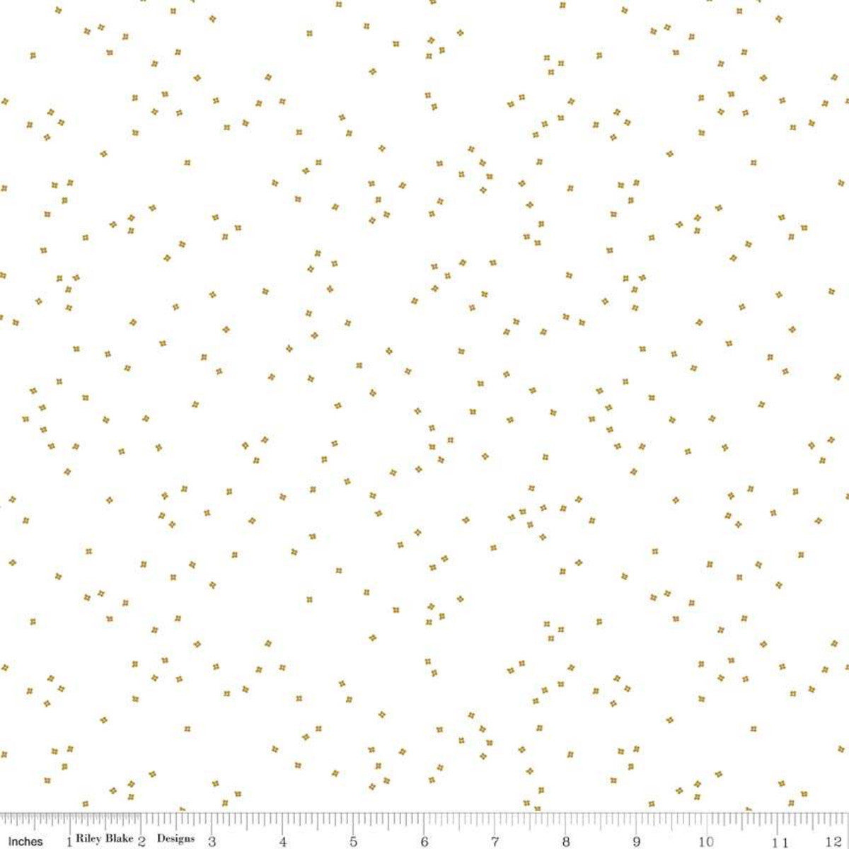 Blossom Quilt Fabric - Gold Sparkle on White - SC730-Gold