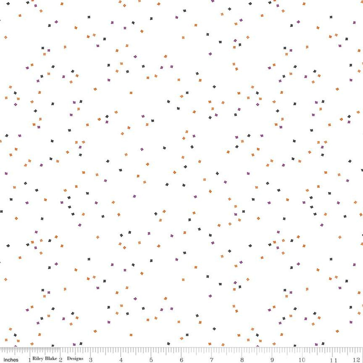 Blossom Quilt Fabric - Trick or Treat on White - C730-TRICKORTREAT