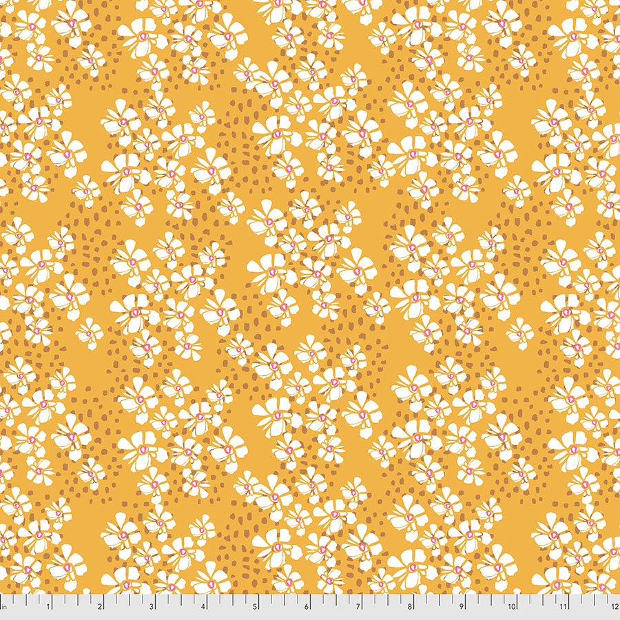 Boho Blooms Quilt Fabric - Marigold Path in Gold - PWKK025.GOLD