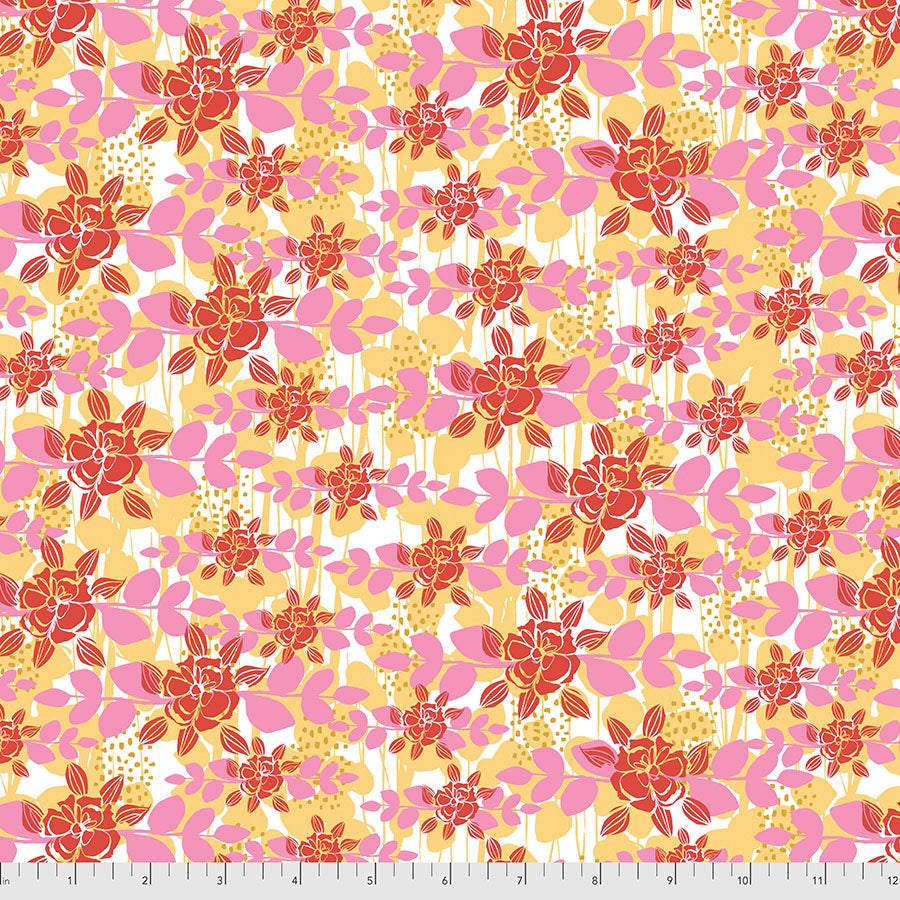 Boho Blooms Quilt Fabric - Prairie in Red - PWKK030.RED