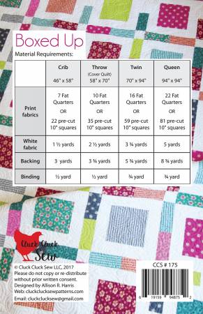 Boxed Up Quilt Pattern - CCS175