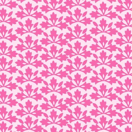 Bungalow Quilt Fabric - Blossom Block Print in Pink - CX9506-PINK-D