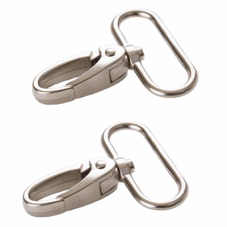 By Annie Bag Hardware - 1 1/2" Swivel Snap Hook, set of two, Nickel - HAR1.5-SW-TWO