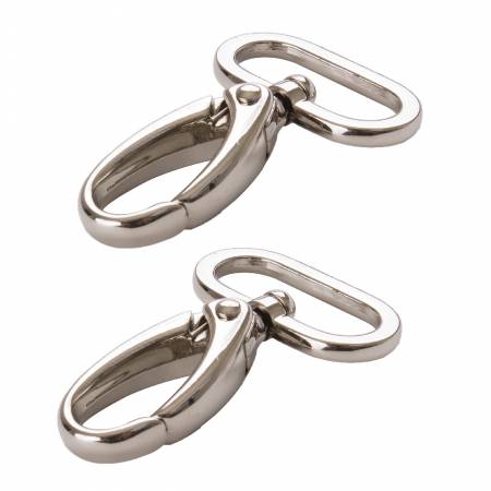 By Annie Bag Hardware - 1" Swivel Snap Hook, set of two, Nickel - HAR1-SW-TWO