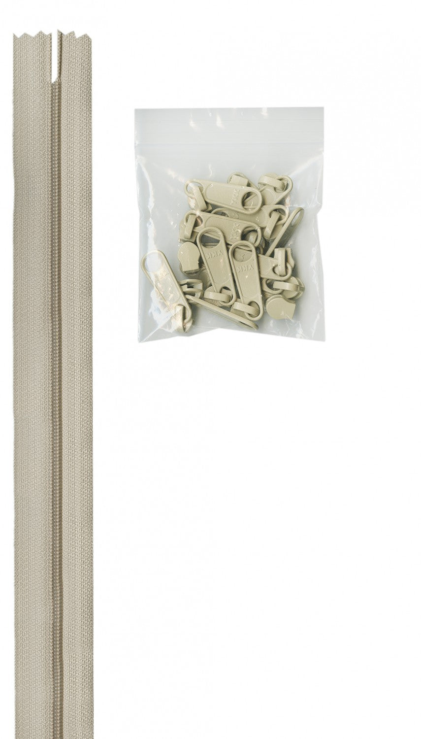 By Annie Bag Hardware - Zippers by the Yard, 4 yards, - Natural (Cream/Tan) - ZIPYD-NATURAL