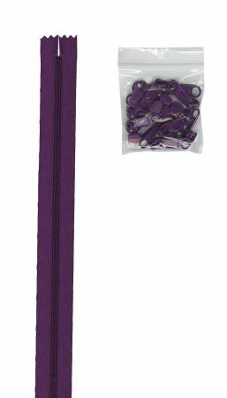 By Annie Bag Hardware - Zippers by the Yard, 4 yards, - TAHITI PURPLE - ZIPYD-TAHITI