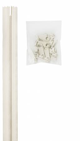 By Annie Bag Hardware - Zippers by the Yard, 4 yards, - WHITE - ZIPYD-WHITE