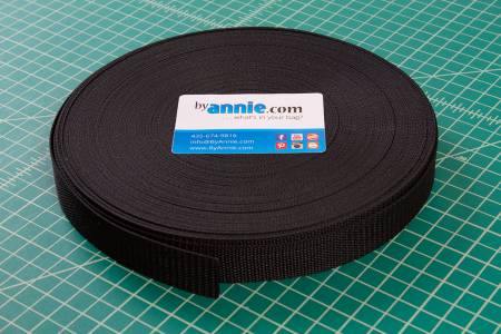 By Annie Polypro Strapping - 1" Black - SUP1641B50YD