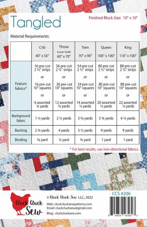 Tangled Quilt Pattern from Cluck Cluck Sew - CCS206