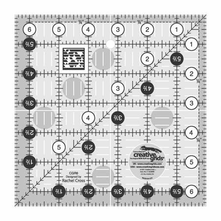 Creative Grids Ruler - 6 1/2" x 6 1/2" - CGR6