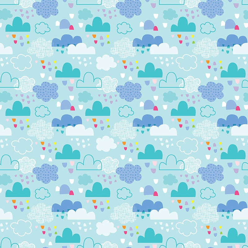 Chasing Rainbows Quilt Fabric - Chasing Rainbows in Blue - 689-11