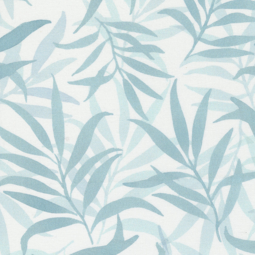 Chickadee Quilt Fabric - Zephyr Leaves in Feather Blue - 39737 11