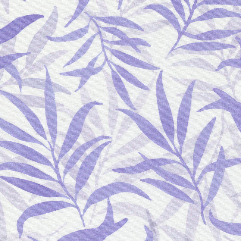 Chickadee Quilt Fabric - Zephyr Leaves in Vinca Purple - 39737 16