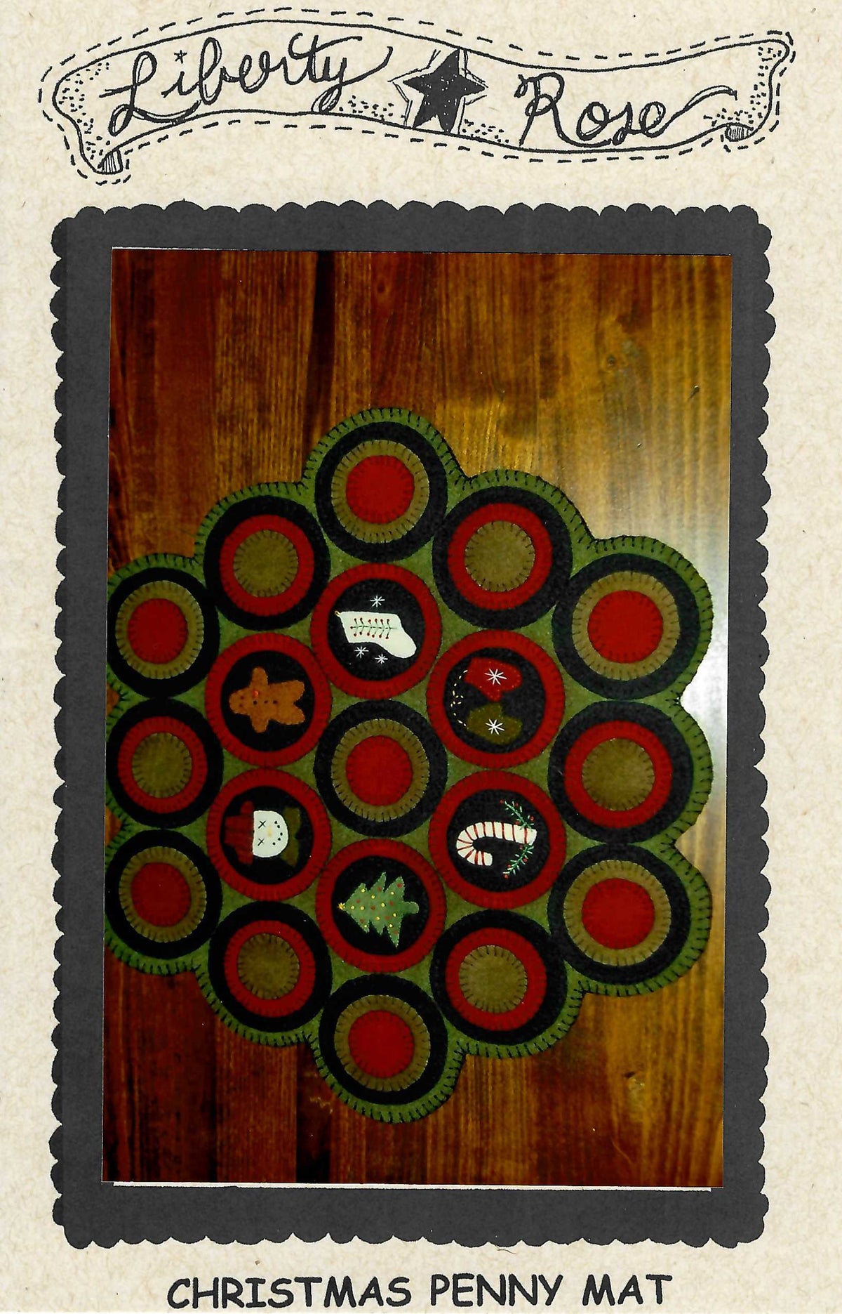 Christmas Penny Mat Wool Quilt Pattern - LR-CPM