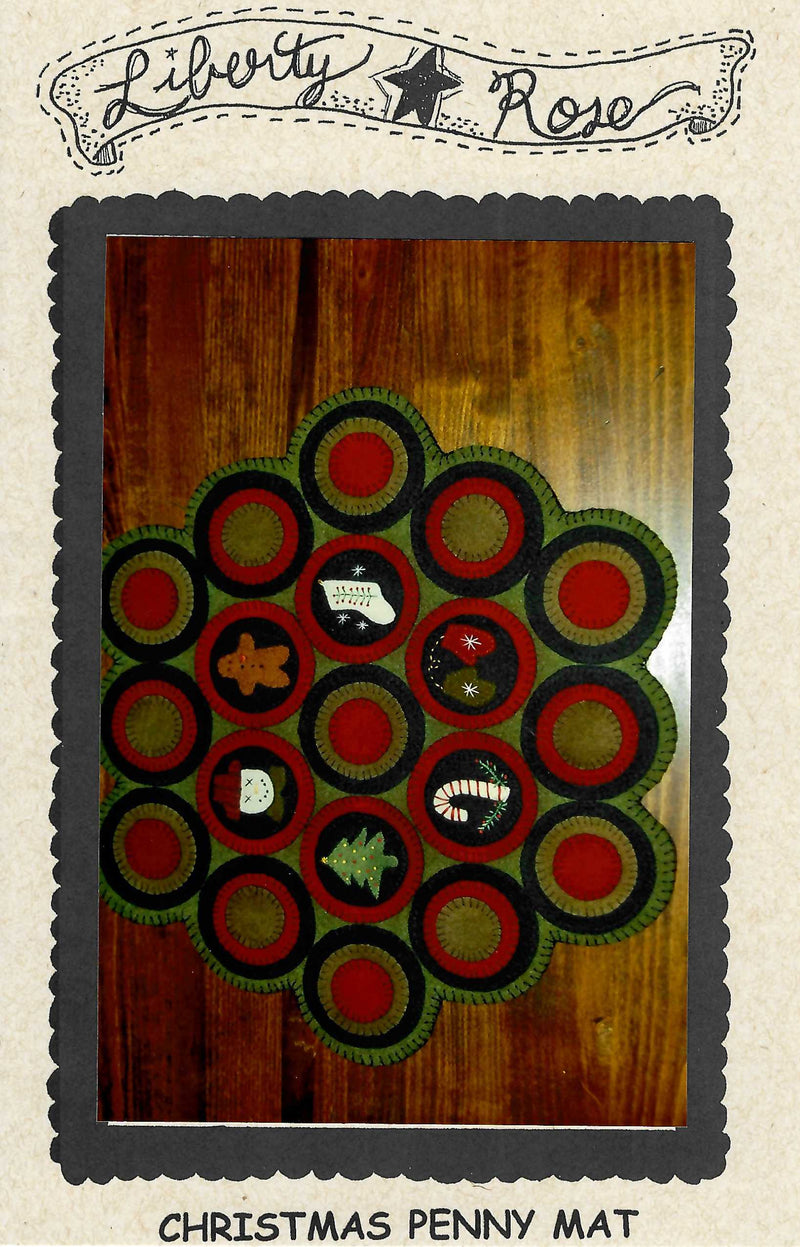 Christmas Penny Mat Wool Quilt Pattern - LR-CPM