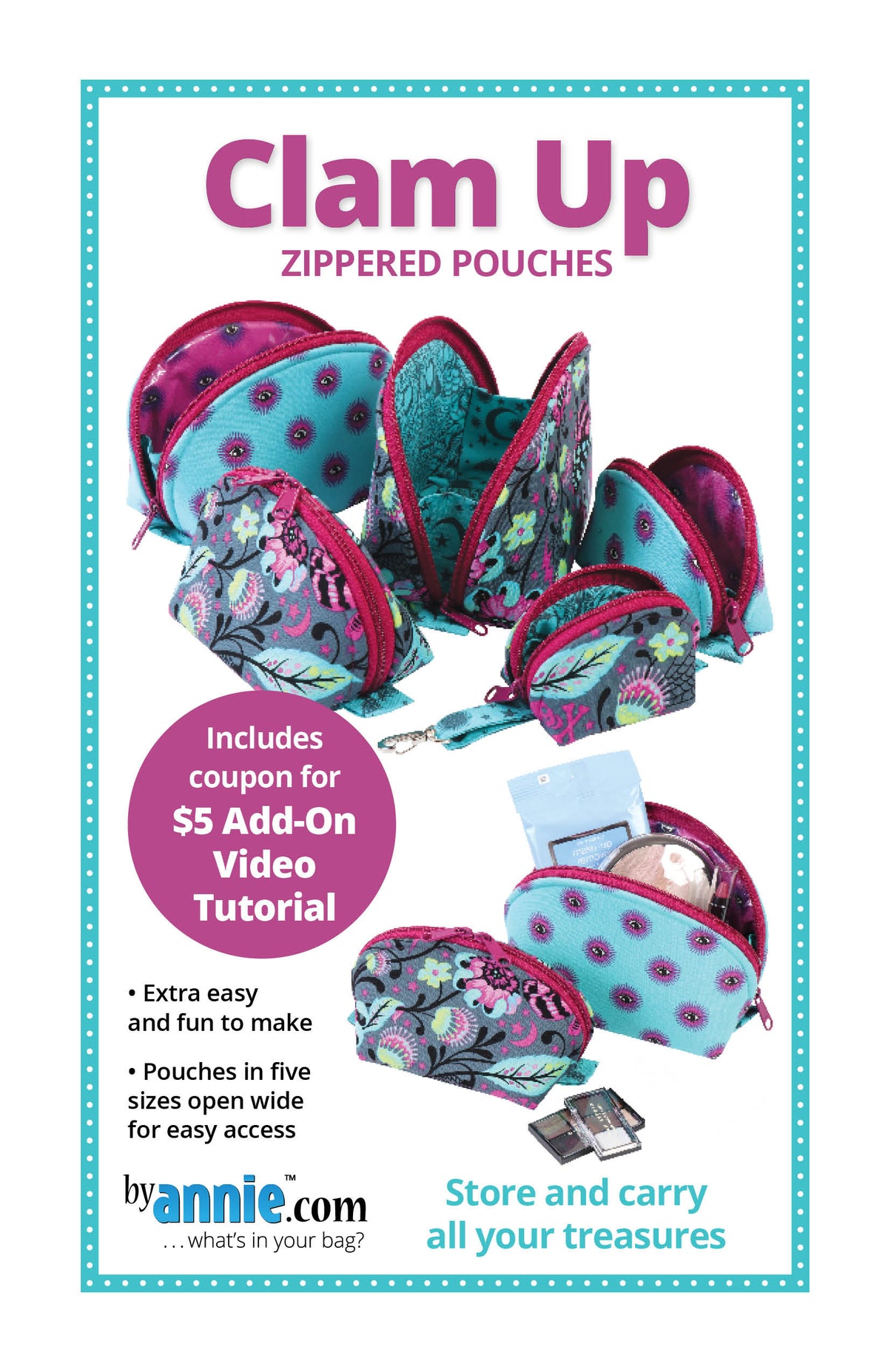 Clam Up Bag Pattern By Annie - PBA275