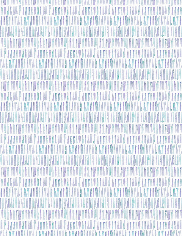 Coastal Sanctuary Quilt Fabric - Fringe in White/Purple - 3023 39788 164
