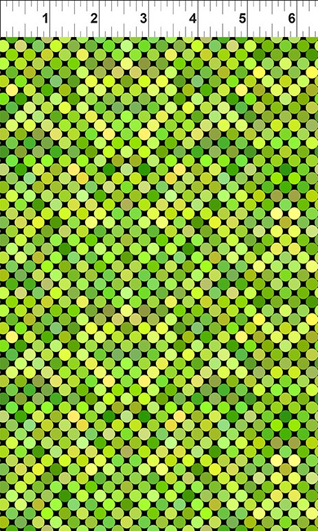 Colorful Quilt Fabric - Dots in Lime Green - 6COL 4