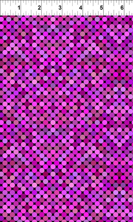 Colorful Quilt Fabric - Dots in Magenta - 6COL 9