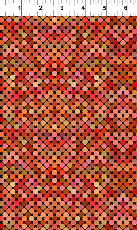 Colorful Quilt Fabric - Dots in Orange - 6COL 2