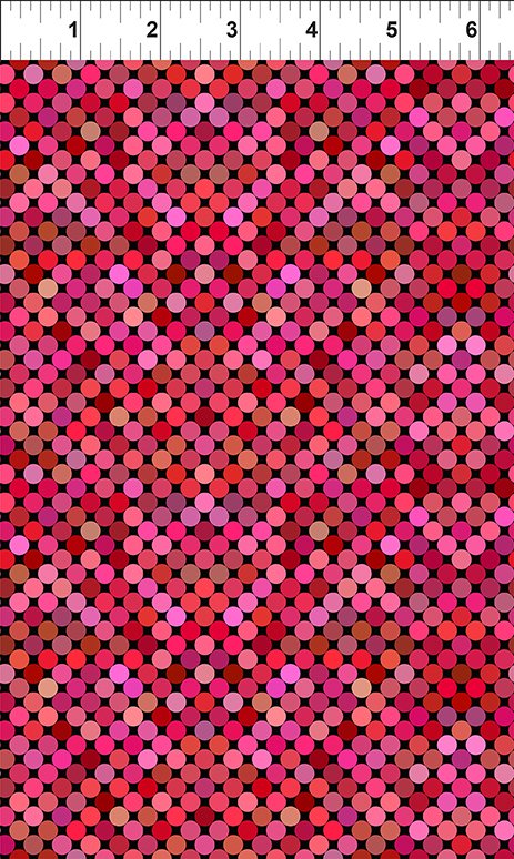 Colorful Quilt Fabric - Dots in Red - 6COL 1