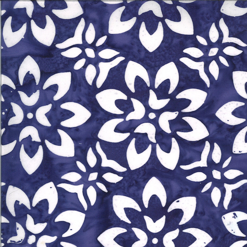 Confection Batiks Quilt Fabric - Floret Large Floral in Currant Purple - 27310 119