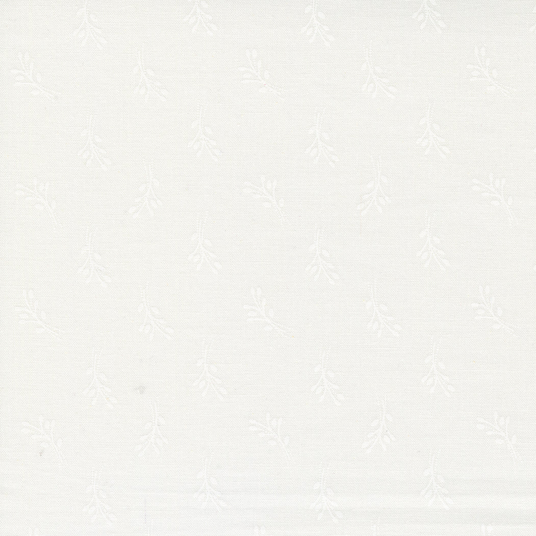 Coriander Seeds Quilt Fabric - Sprigs in White on White - 29145 11