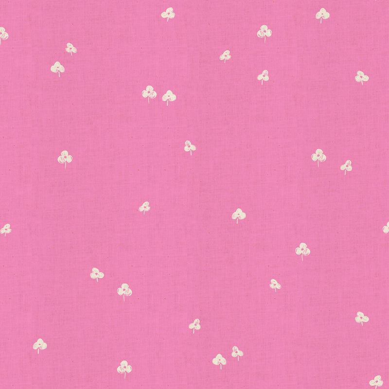 Cotton + Steel Basics Quilt Fabric - Clover and Over in Sweet Pea Pink, Unbleached - CS105-SW3U