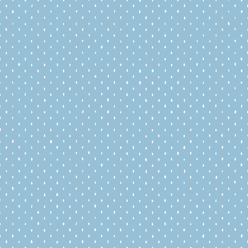 Cotton + Steel Basics Quilt Fabric - Stitch and Repeat (Oval Dots) in Splash Blue - CS101-SP11