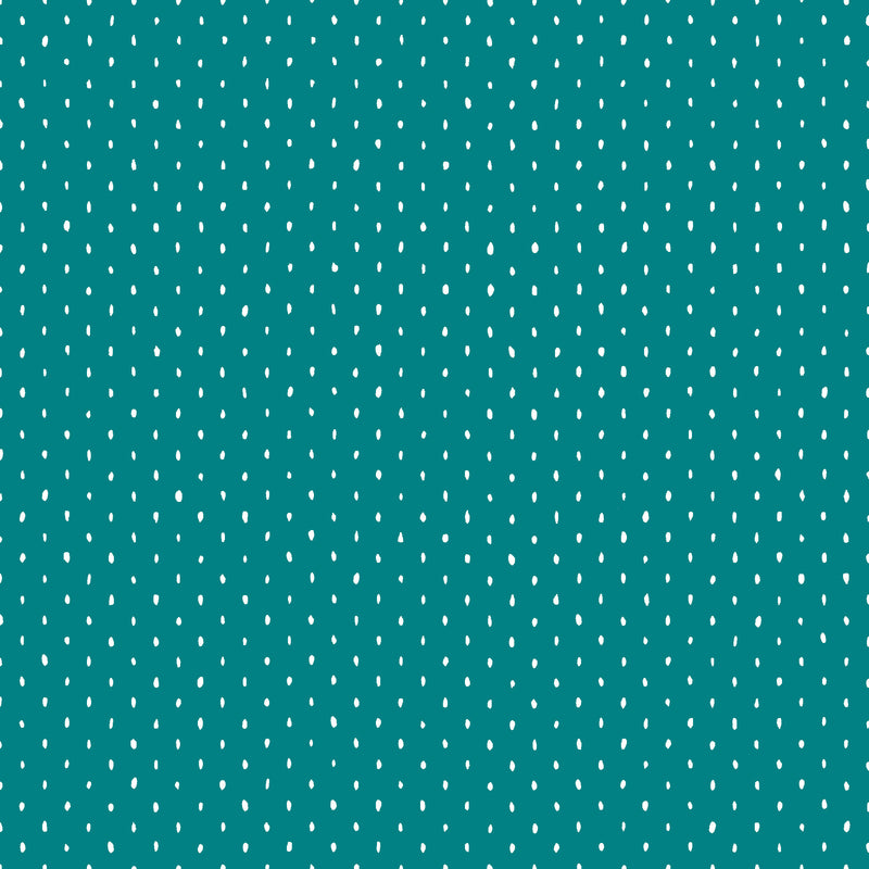Cotton + Steel Basics Quilt Fabric - Stitch and Repeat (Oval Dots) in Teal - CS101-TE7