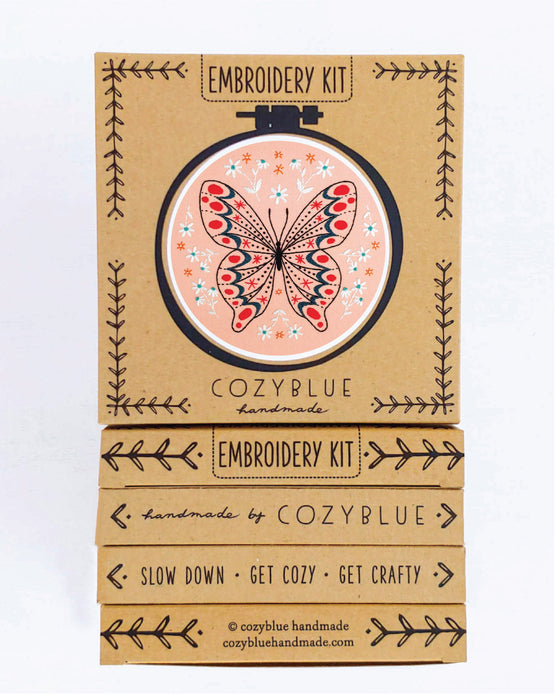 LKG: Cozyblue Handmade Embroidery Kit - Butterfly - DEKB