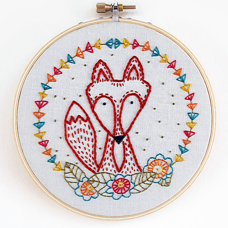 Cozyblue Handmade Embroidery Kit - Crafty Fox - DEKCF