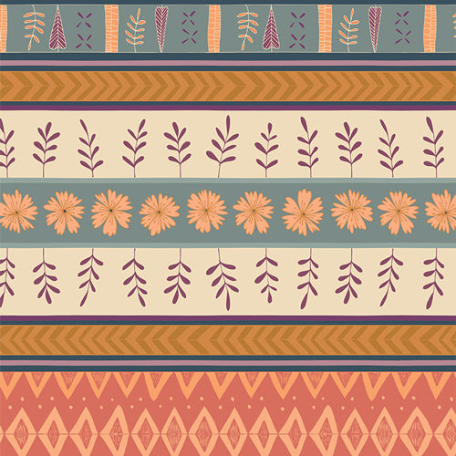 Crafting Magic Quilt Fabric - Sun Tracks Five Stripe in Multi - TRB5009