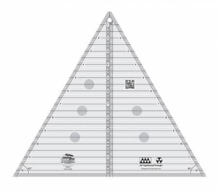Creative Grids 60 Degree Triangle Ruler  - 12" Finished Size - CGRT12560