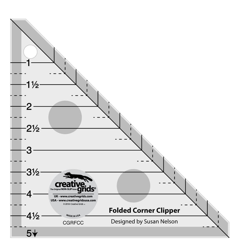 Creative Grids Folded Corner Clipper Ruler - CGRFCC