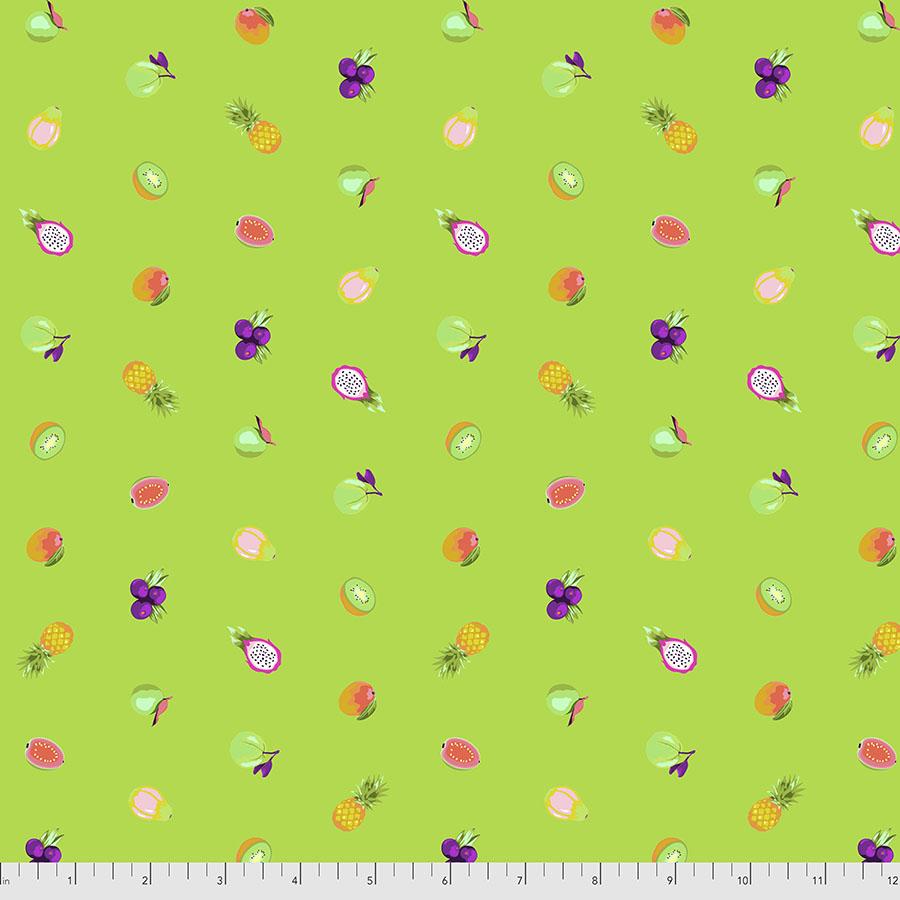 Daydreamer Quilt Fabric by Tula Pink - Forbidden Fruit Snacks in Kiwi Green - PWTP175.KIWI
