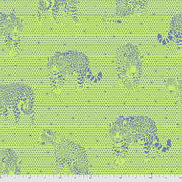 Daydreamer Quilt Fabric by Tula Pink - Lil Jaguars in Kiwi Green - PWTP174.KIWI