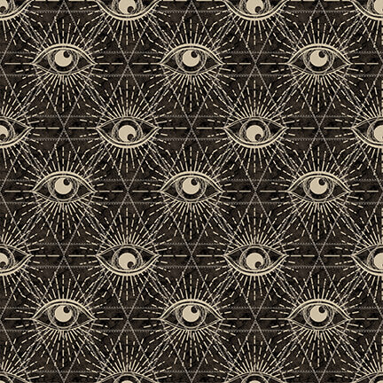 Deja Boo Quilt Fabric - Eyes in Black - 2168-99