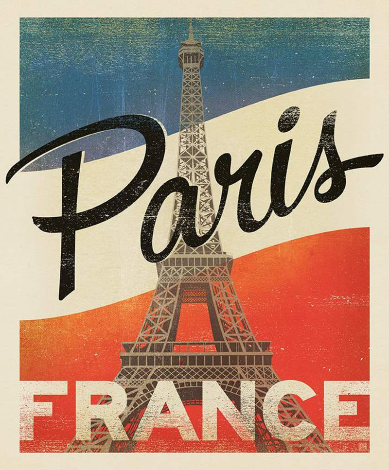 Destinations Quilt Fabric - Paris Poster Panel - P10026-PARIS - SOLD AS A 36" PANEL