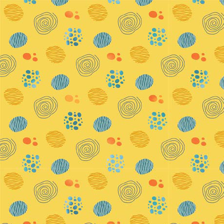 Dinosaurus Quilt Fabric - Geo in Yellow/Multi - 1649 29462 S