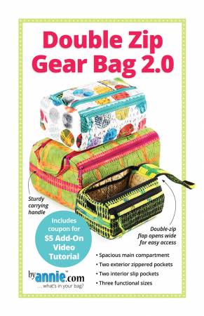 Double Zip Gear Bag 2.0 Pattern - PBA257-2