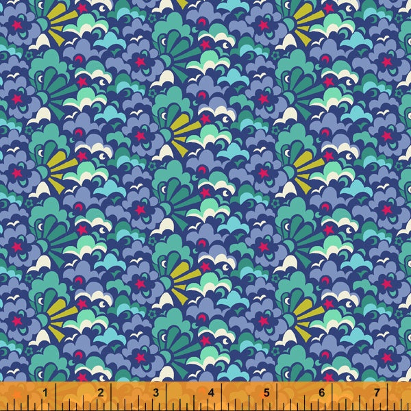 Eden Quilt Fabric - Cloud Puff in Periwinkle - 52807-4