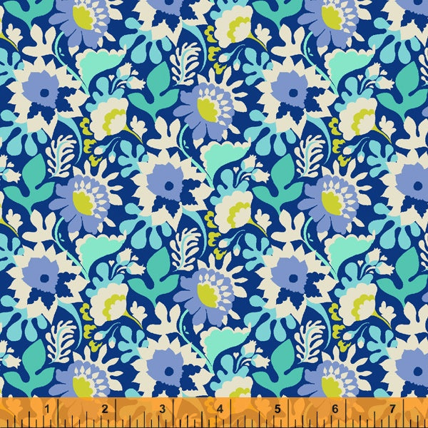 Eden Quilt Fabric - Flower Trail in Periwinkle - 52811-4