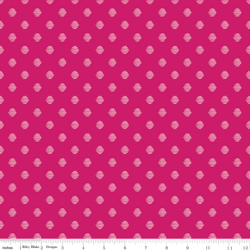 Eden Quilt Fabric - Hexagon in Magenta Pink - C12925-MAGENTA