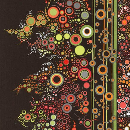 Effervescence Quilt Fabric - Single Border Print in Autumn Red/Orange - AAQ-11209-191 AUTUMN