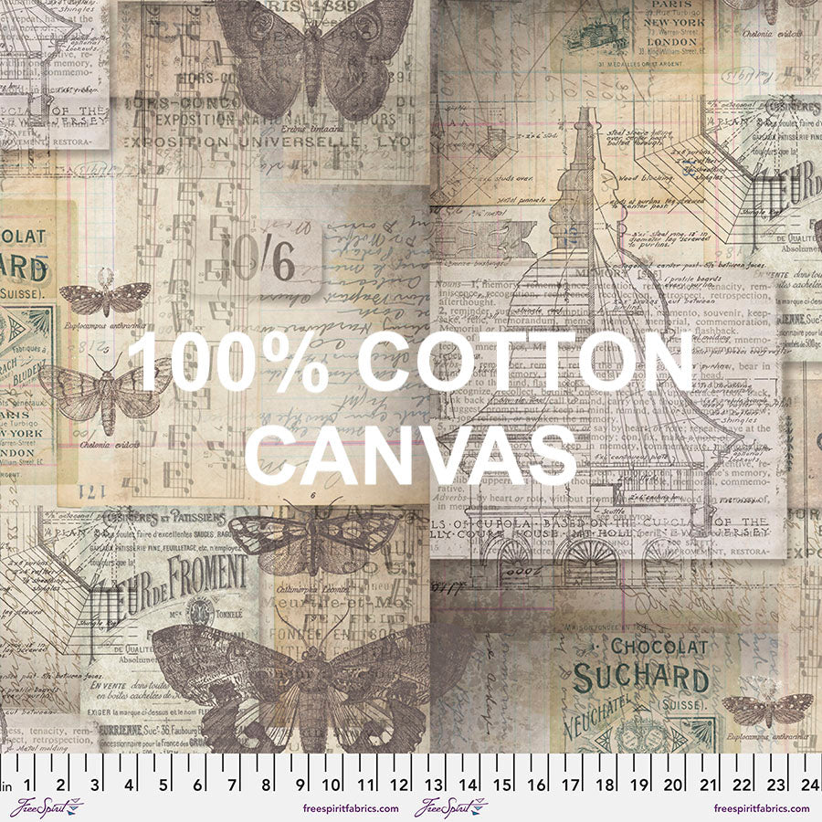 Embark Cotton Canvas Fabric by Tim Holtz - Melange in Neutral - CCTH004.NEUTRAL - 100% COTTON CANVAS